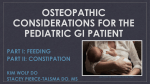 Osteopathic Considerations for the Pediatric GI patient