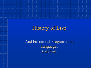 History of Lisp
