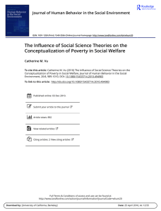 The Influence of Social Science Theories on the