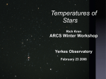 Temperatures of Stars