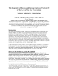 The Legislative History and Interpretation of Article 65 of the Law of