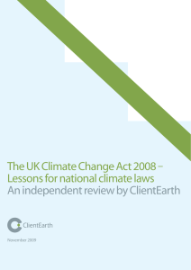 The UK Climate Change Act 2008