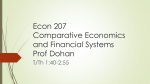 Econ 207 Comparative Economics and Financial Systems Prof Dohan