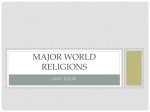 Major World Religions - NMBHS World Geography
