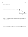 CP Algebra II 12-1 Practice Name: 4/21/14 1. Solve the equation 2