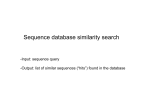 Sequence database similarity search