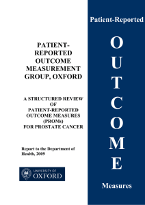 Patient-Reported Outcomes Measurement