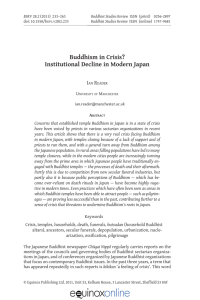 Buddhism in Crisis? Institutional Decline in Modern Japan