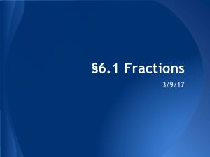 6.1 Fractions