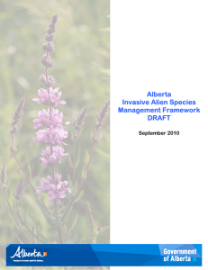 Alberta Invasive Alien Species Management Framework