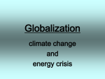 Globalization: Climate change and energy crisis