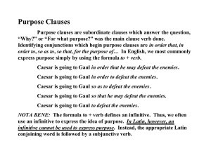 Purpose Clauses