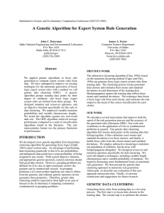 A Genetic Algorithm for Expert System Rule Generation