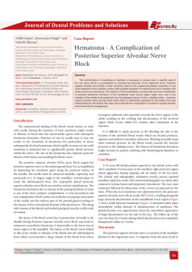 Hematoma - A Complication of Posterior Superior Alveolar Nerve