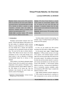 Virtual Private Netorks: An Overview