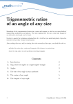 Trigonometric ratios of an angle of any size