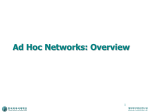 Ad Hoc Networks: Overview