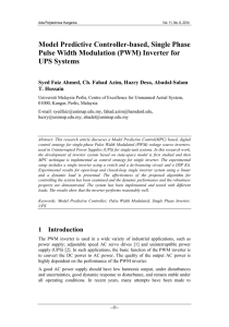 Model Predictive Controller-based, Single Phase Pulse Width