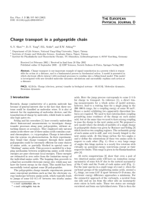 Charge transport in a polypeptide chain