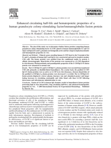 Enhanced circulating half-life and hematopoietic properties of a