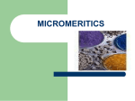 Derived properties of powders (Cont.)