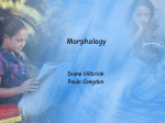 Morphology - Oral Language and Literacy