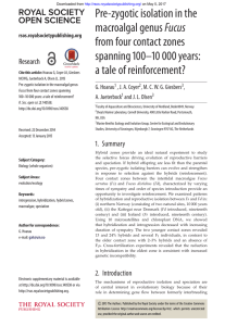 Pre-zygotic isolation in the macroalgal genusFucus from four contact