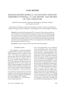 case report measles-mumps-rubella vaccination induced