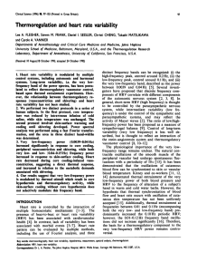 Thermoregulation and Heart Rate Variability