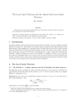 3.The Local Limit Theorem and the Almost Sure Local Limit Theorem.