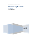 Emerging Infectious Diseases Journal - Editorial Style Guide