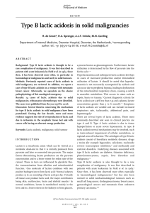 type b lactic acidosis in solid malignancies