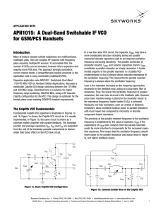 APN1015: A Dual-Band Switchable IF VCO for GSM/PCS Handsets