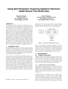 Using semi-parametric clustering applied to electronic health record