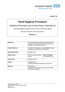 Hand Hygiene Procedure - Southern Health NHS Foundation Trust