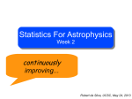 Statistics For Astrophysics Statistics For Astrophysics