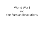 World War I and The Russian Revolution