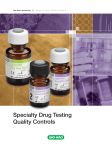 Specialty Drug Testing Quality Controls - Bio-Rad
