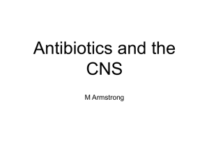 Antibiotic distribution into the CNS