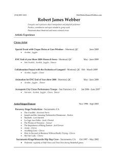 Artistic Experience - Robert James Webber