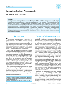 Emerging Role of Vasopressin - Journal of the Association of