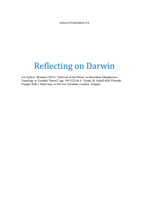 Reflecting on Darwin
