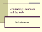 Connecting Databases and the Web