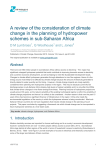 A review of the consideration of climate change in the planning of