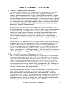 clinical assessment of dementia