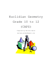 Euclidian Geometry Grade 10 to 12 (CAPS)