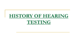 Lesson 2 History of Hearing Testing