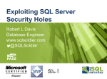 Exploiting SQL Server Security Holes