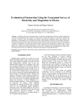 Evaluation of Instruction Using the Conceptual Survey of Electricity
