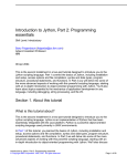 Introduction to Jython, Part 2: Programming essentials